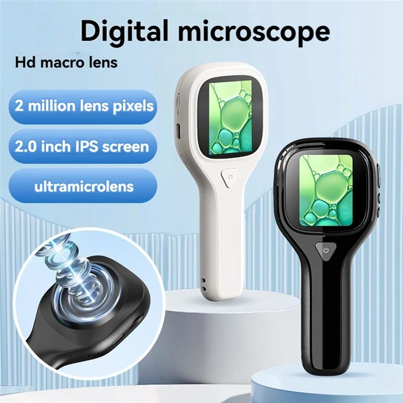

THIVN-Handheld Microscope Magnifier Microscope Magnifying Glasses Chip Print Textile Inspection White