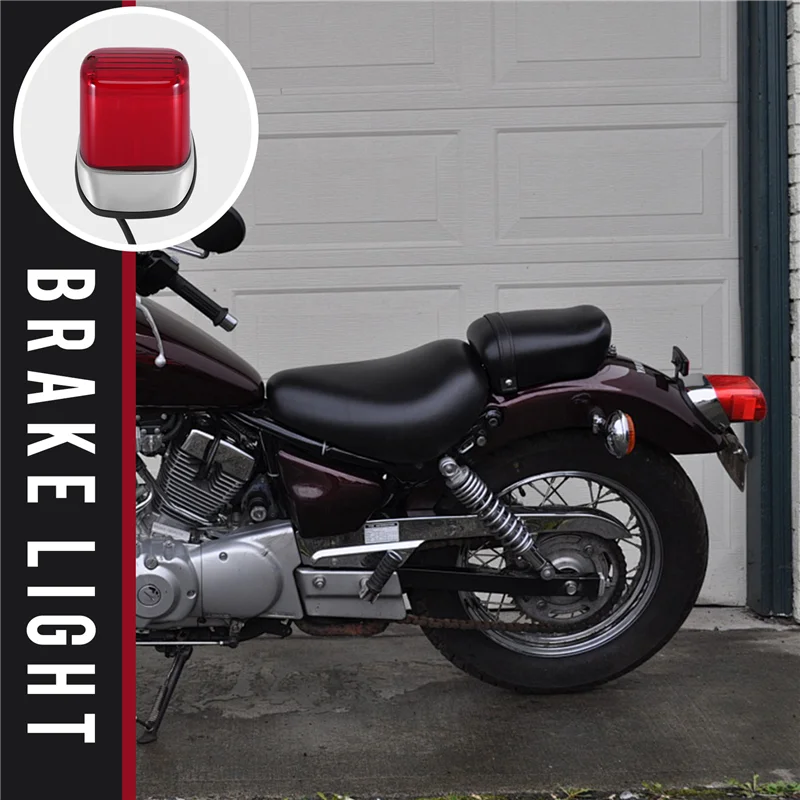 

Motorcycle Tail Brake Light ABS Red Motorbike Rear Indicator Stop Lamp For Virago XV250 XV400