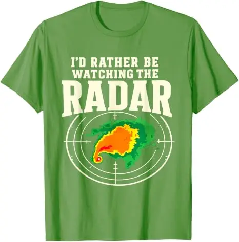 Ich würde lieber Radar Edges Distressed Storm Chaser T-Shirt Y2k Tracking Severe Tornadoes Grafik-Bekleidung aus weicher Baumwolle ansehen – Detail 11