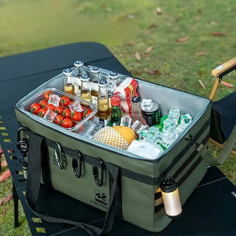 

PVC Waterproof Picnic Bags Outdoor Thermal Insulation Camping Bag 30L 42 L Large Capacity Lunch Bags Suitable for Family Party