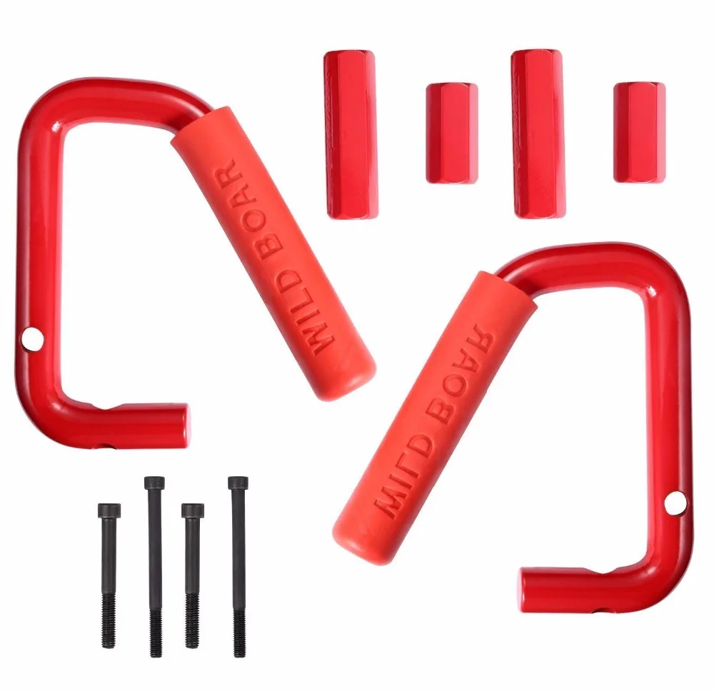 الجبهة مقبض إمساك مقابض مُزخرف سيارة المقبض الخلفي انتزاع القضبان ل 2007-2018 جيب رانجلر JK JKU اكسسوارات #5