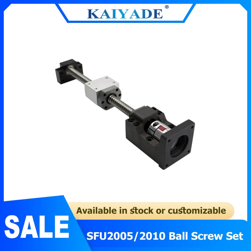 

SFU2005 SFU2010 Ballscrew Set CNC Machine Rolled Ball Screw End Machined with Nut Housing DSG20H BK15 HM15-57 HM15-86 Coupler