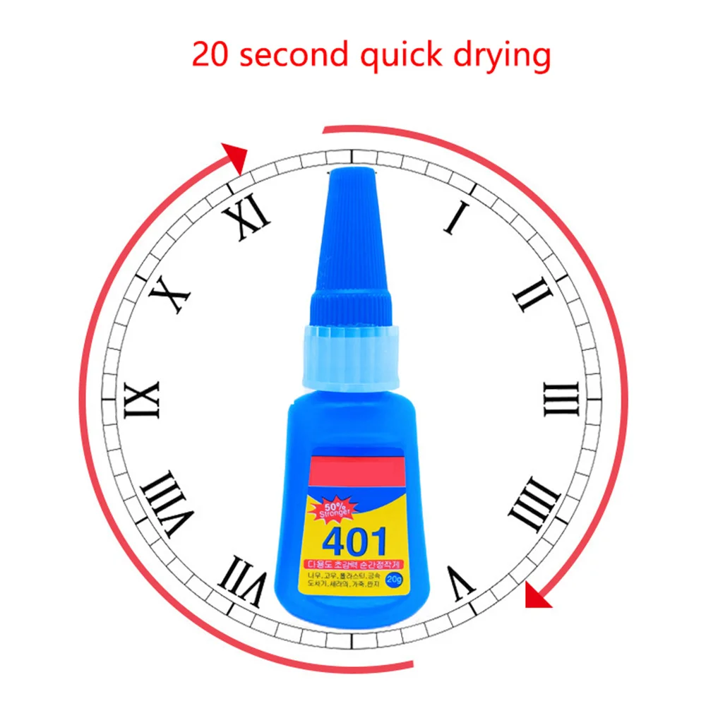 20ML 401 Glue Instant Fast Adhesive Bottle Stronger Super Glue Multi-Purpose Fix Super Strong Liquid Colorless Adhesive Glue