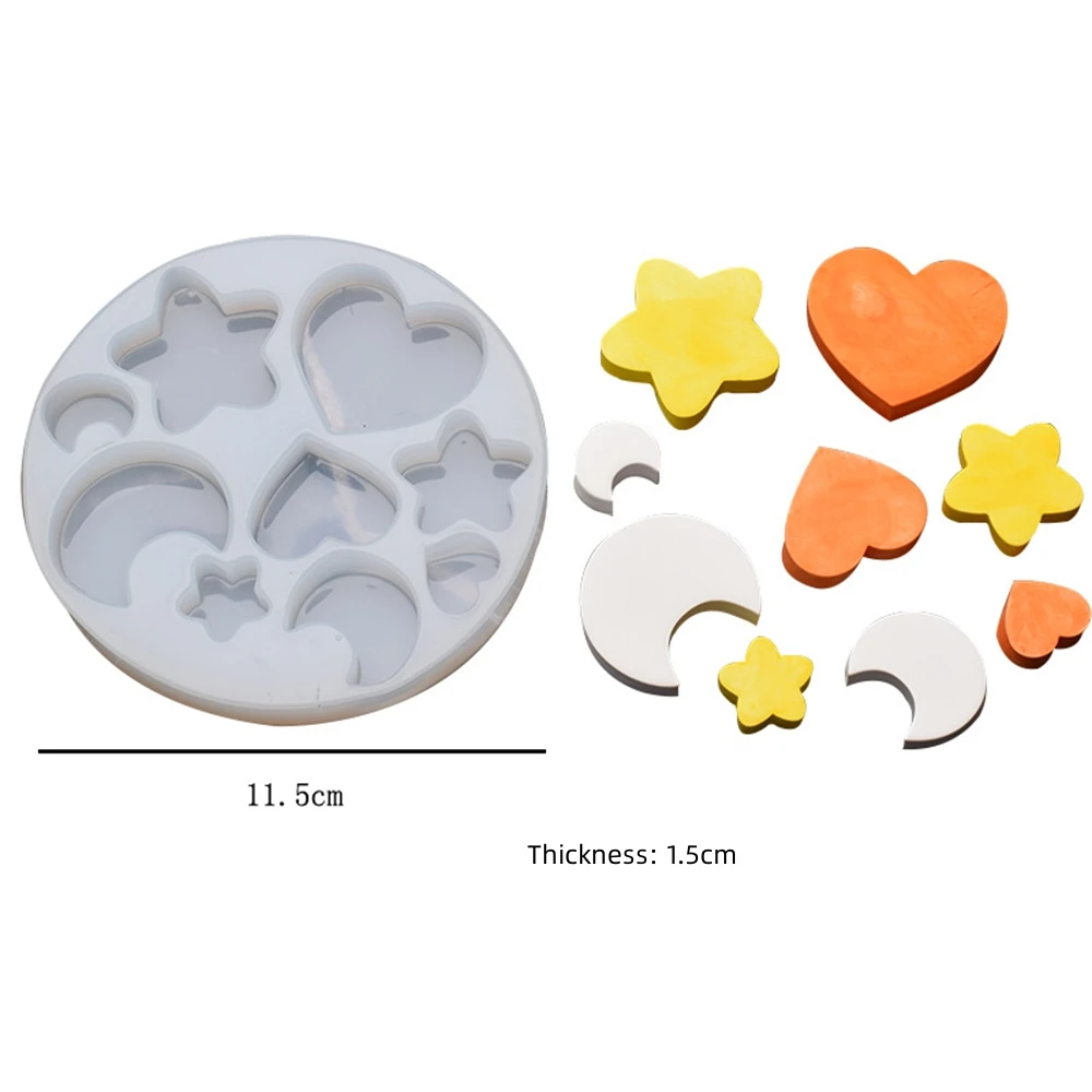 Mini Silicone Mold 3D Moon Stars Shell Sea Snail Resin Charms Mold for DIY Jewelry Making Mold Nail Art Decororation Tools 2024