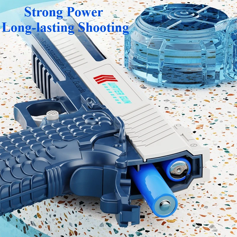 Pistola de agua eléctrica continua, juguetes de tiro, Glock de agua pulverizada para niños, gran capacidad de largo alcance