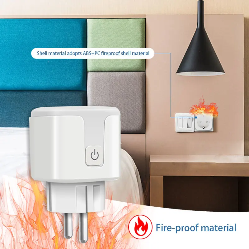 WiFi Smart Plug 16A/20A EU Smart Socket With Power Monitor Timing Works With Tuya Smart Life App Via Alexa Google Home Alice