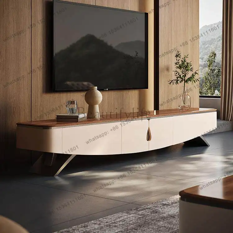 

Italian light luxury TV cabinet high-end sense simple modern living room home medium and ancient style