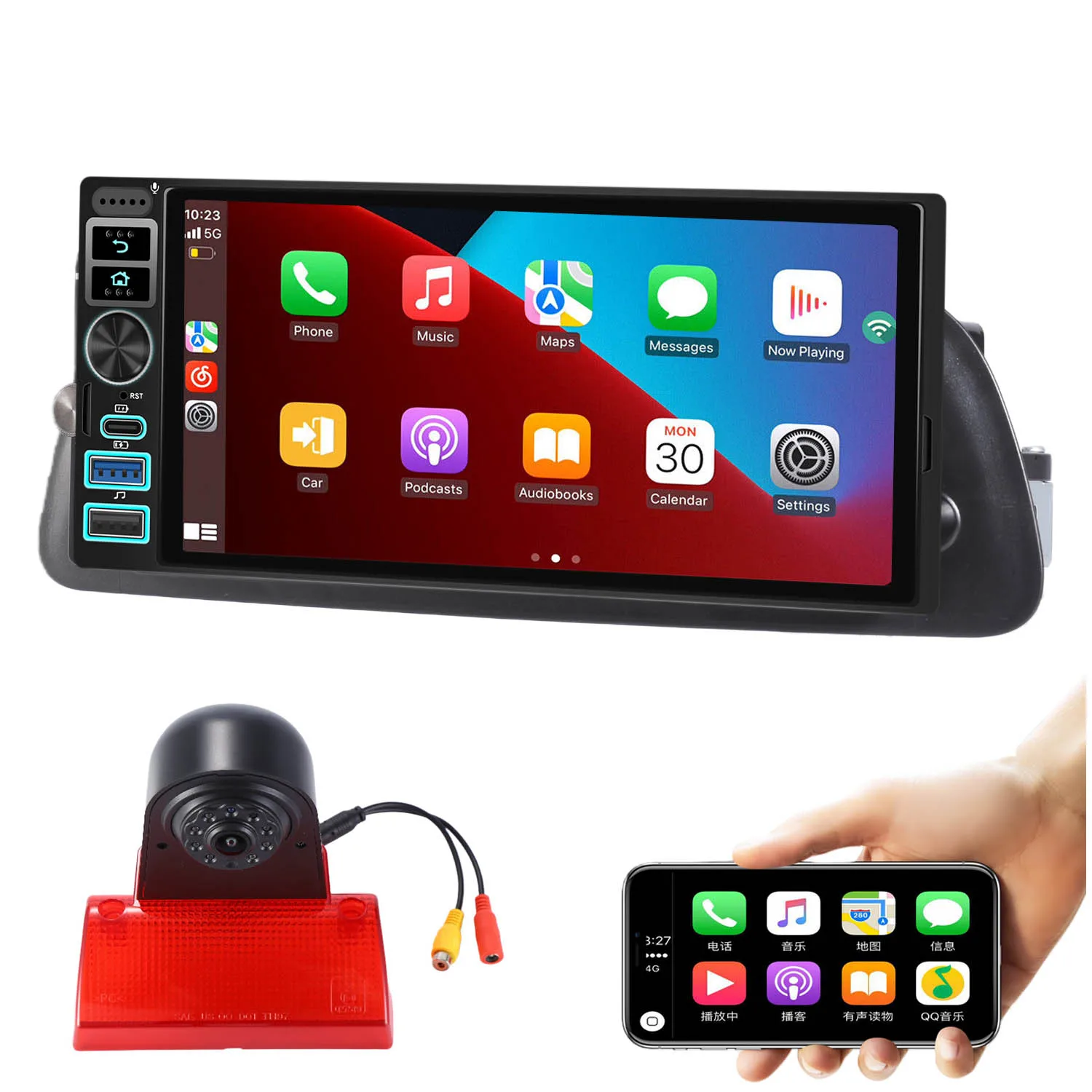Android Auto Car radio Carpaly GPS Navigation+HD reverse camera For Mercedes Freightliner Sprinter 2500 3500 B901 B902 B903 B904