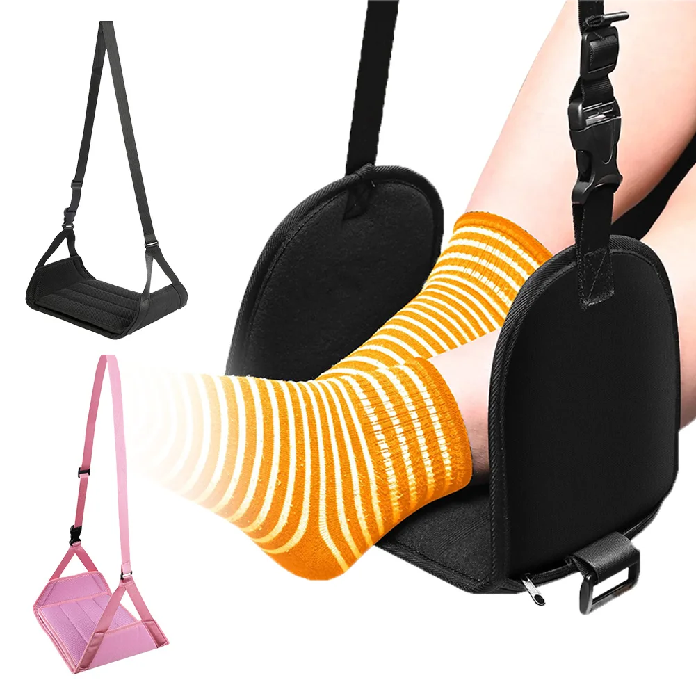 Aircraft Hammock Support Plate Adjustable Portable Plane Footrest Leg Support Foot Pad for Long Travel Foot Leg Rest