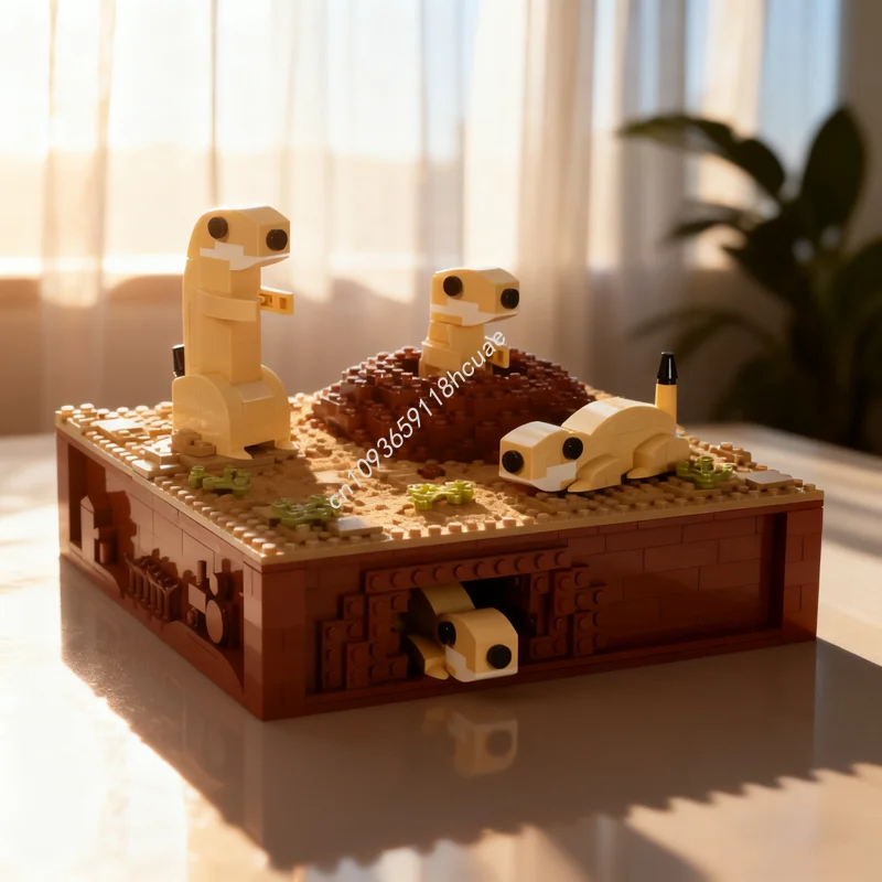 932 個 MOC プレーリードッグス キネティック彫刻モデルビルディングブロック建築組み立て DIY クリスマスギフトアイデアおもちゃレンガ誕生日