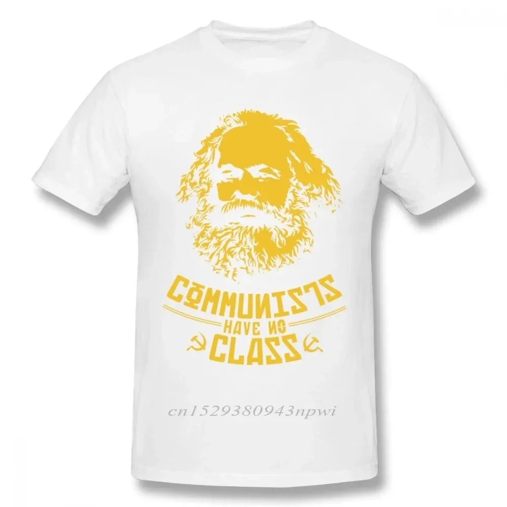 KerI Merx Communists Have No Class T Shirt for Man Unique Design Connumism CCCP Marxism T Shirt Guys Punk Designer Streetwear