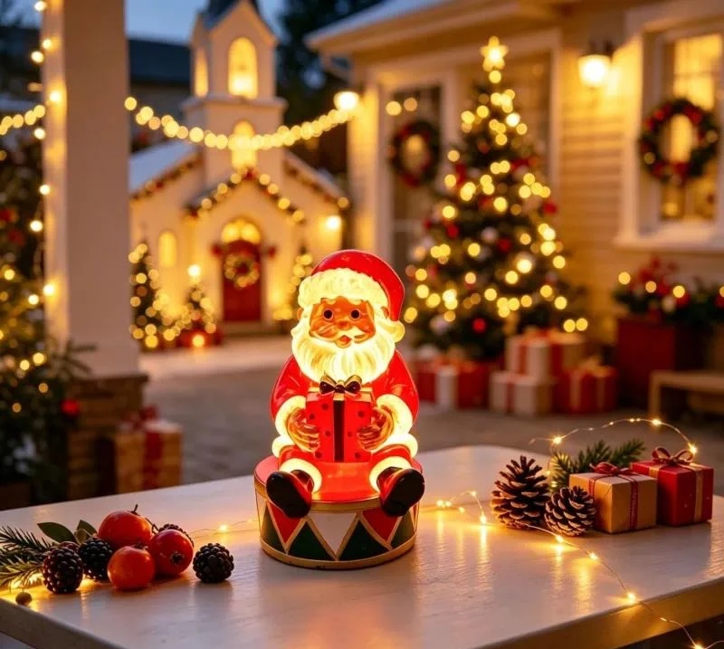 For Luminous Santa Claus Night Light Christmas Desktop Decoration Holiday Atmosphere Ornament Home Decor Gift for Xmas Party
