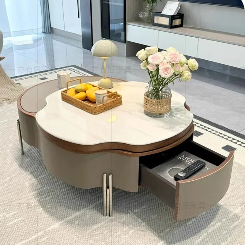 Multi funcional mesa de centro designer criativo gaveta do agregado familiar mesa de centro armazenamento branco mesas de centro para sala decoração