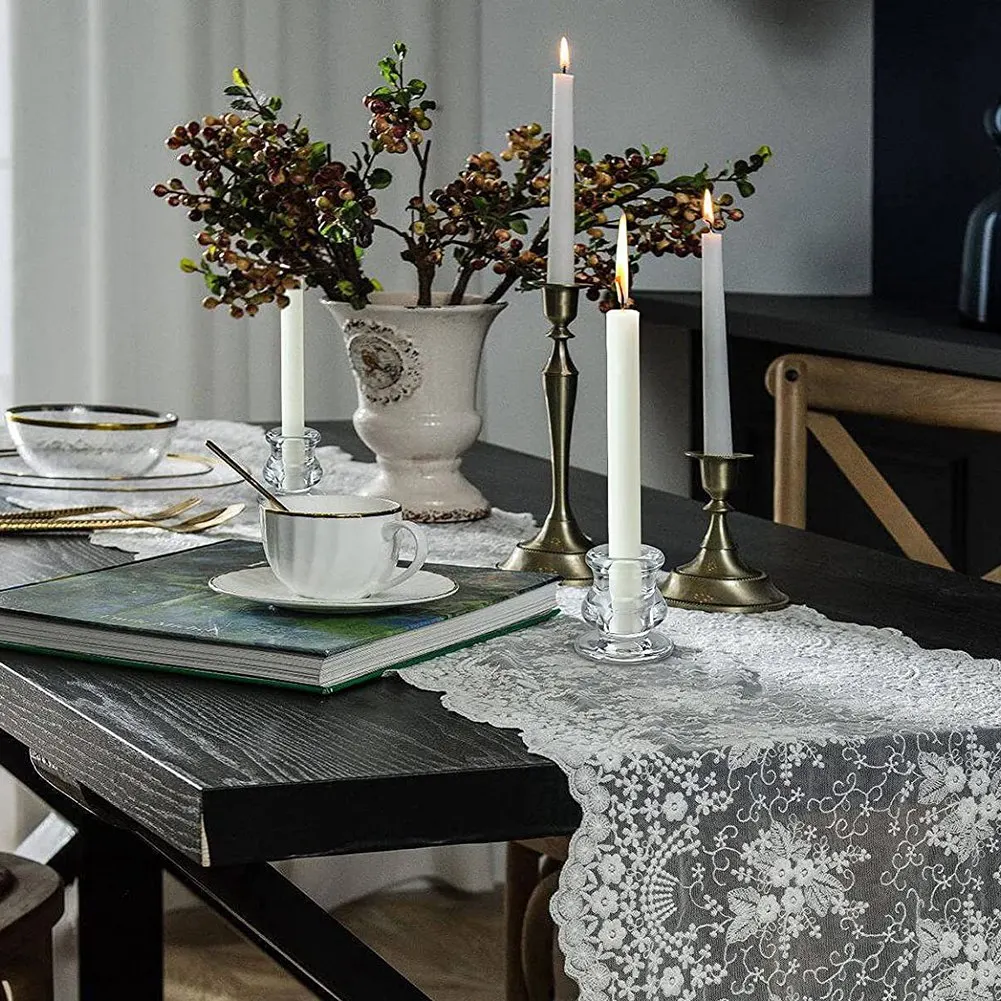 Portacandele EAS Set di 4 - Portacandele conico per centrotavola da tavolo Portacandele in vetro per candelieri, matrimoni