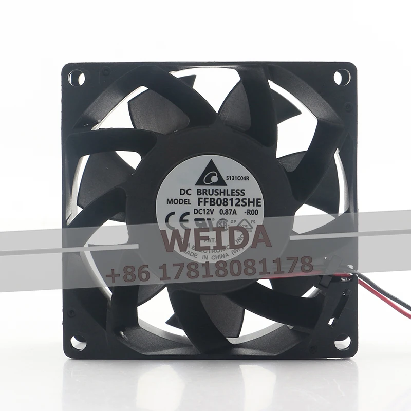 Delta 12V 0.87A 8CM Dual Ball Bearing Cooling Fan FFB0812SHE-R00 80X80X38MM Violent Server Chassis Inverter