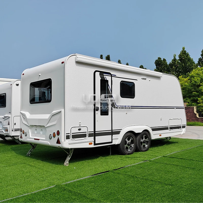 Family Travel Trailer Off Road Camper Trailer Caravan Waterproof Rv Trailer with Dot Certification Suitable for 2-4 People