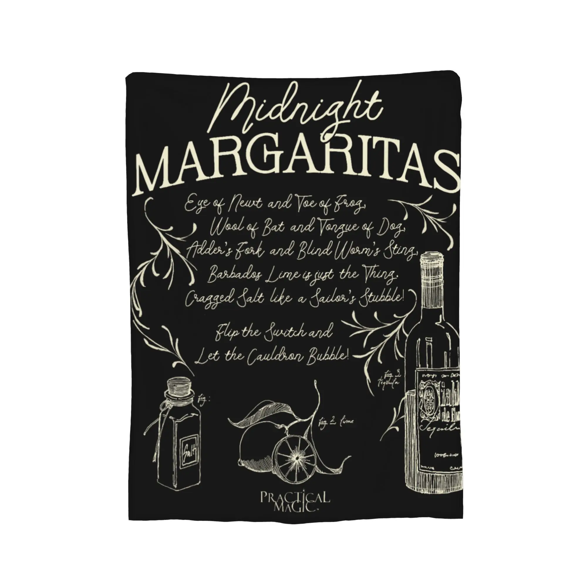 Midnight Margaritas Fuzzy Blanket Practical Magic  Awesome Throw Blanket for Bed Sofa Couch 150*125cm Quilt