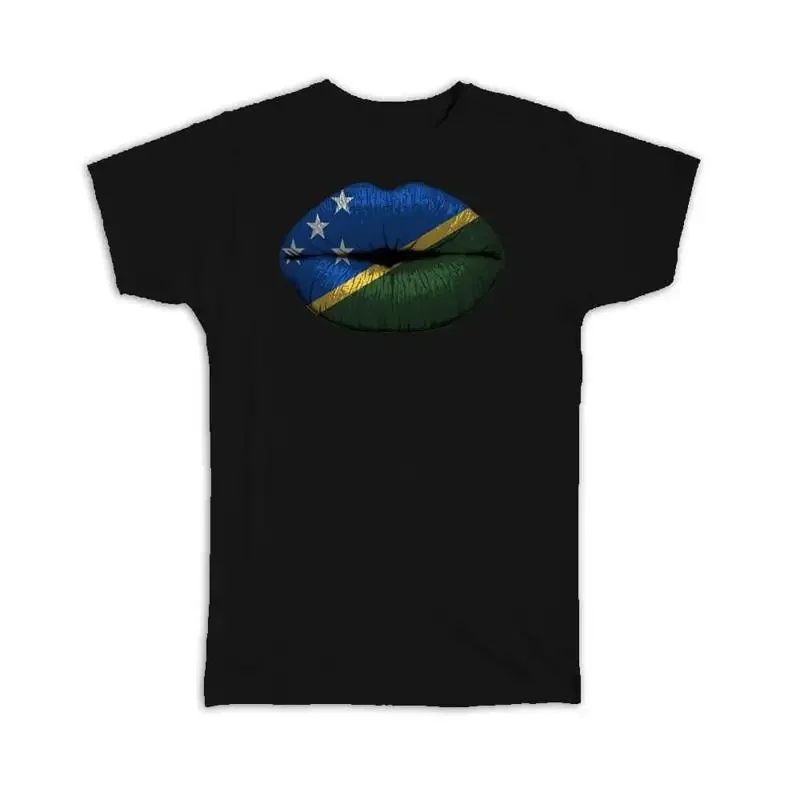 

Футболка Lips Salomon Islands Flag Islander Expat Country For Her Woman
