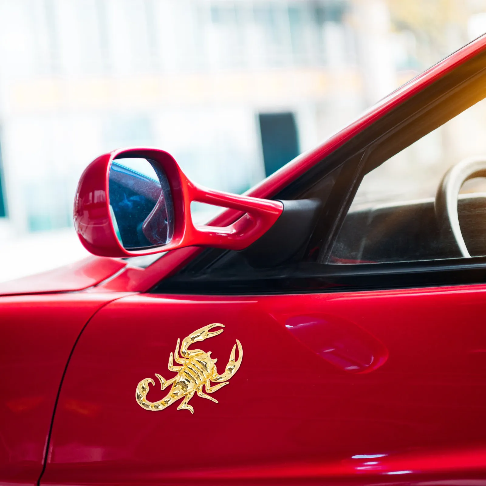 

2Pcs Metal Car Scorpion Stickers Durable Adhesive Vehicle Door Window Decals Auto Body Scratch Cover Decoration