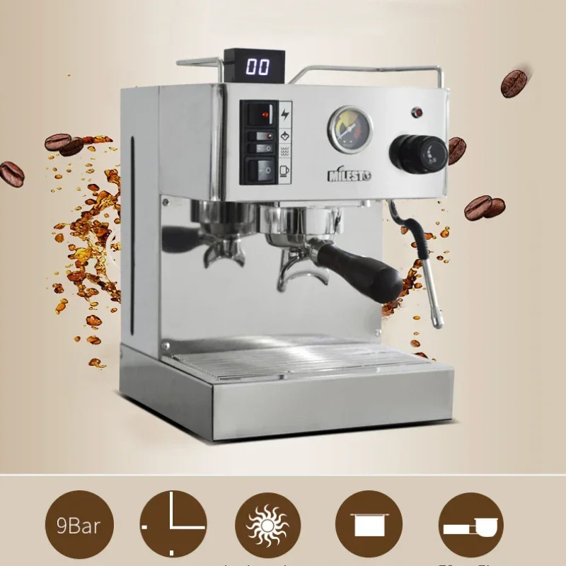 

Espresso Coffee Machine Italian 9 Bar Semi-automatic Milk Frother Cafe Maker Household Automatic