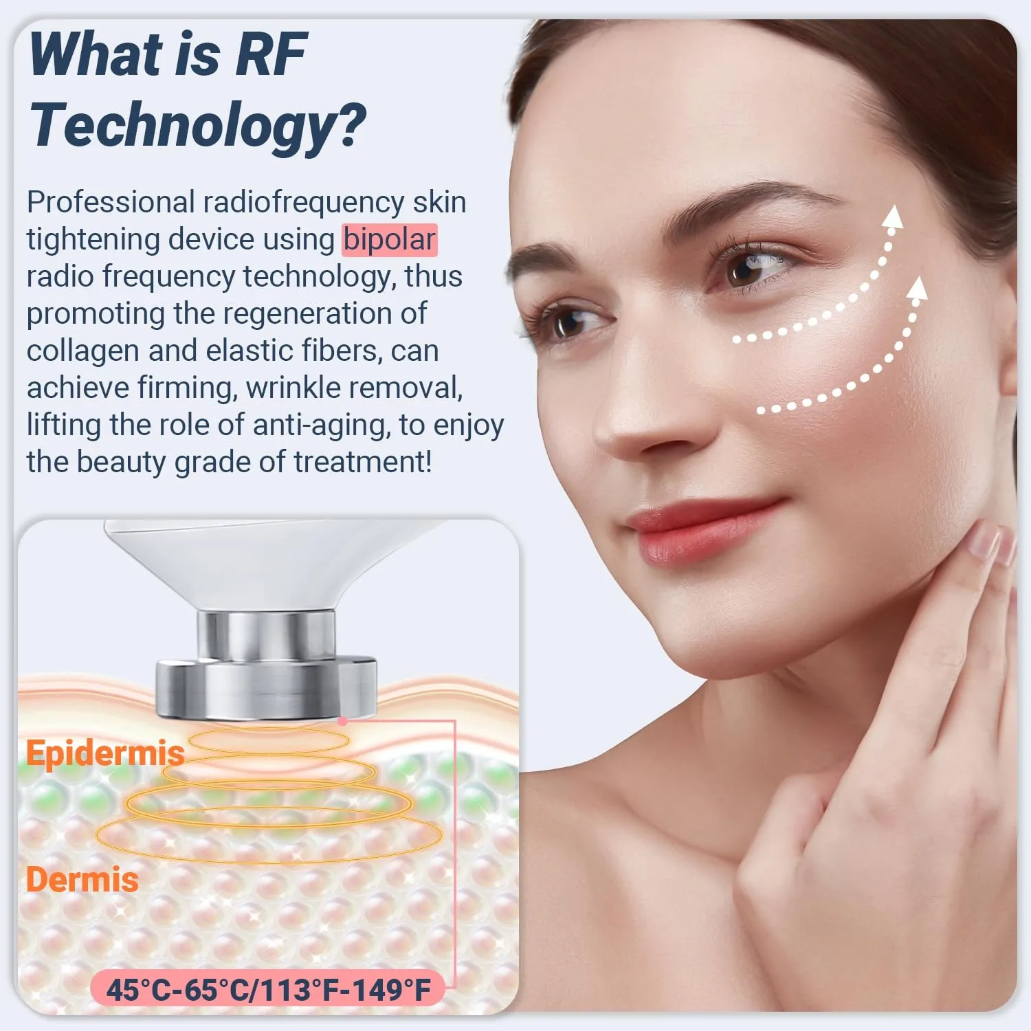 RF Radio Frequency Facial Massager Slimming Machine Professional Home Face Lifting Skin Firming Anti Aging Wrinkle Beauty Device