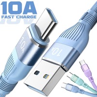 10A Fast Charging Data Cable Dual Typec USB To C Fast Charging Cord USB Type C for IPhone Huawei Samsung Oppo Quick Charge Line
