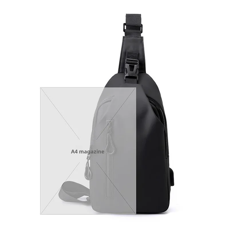 Новая мужская мотоциклетная нагрудная сумка через плечо, кожаная пленка, Гонконг, модная сумка, однотонная, весна-лето, аксессуары Faion