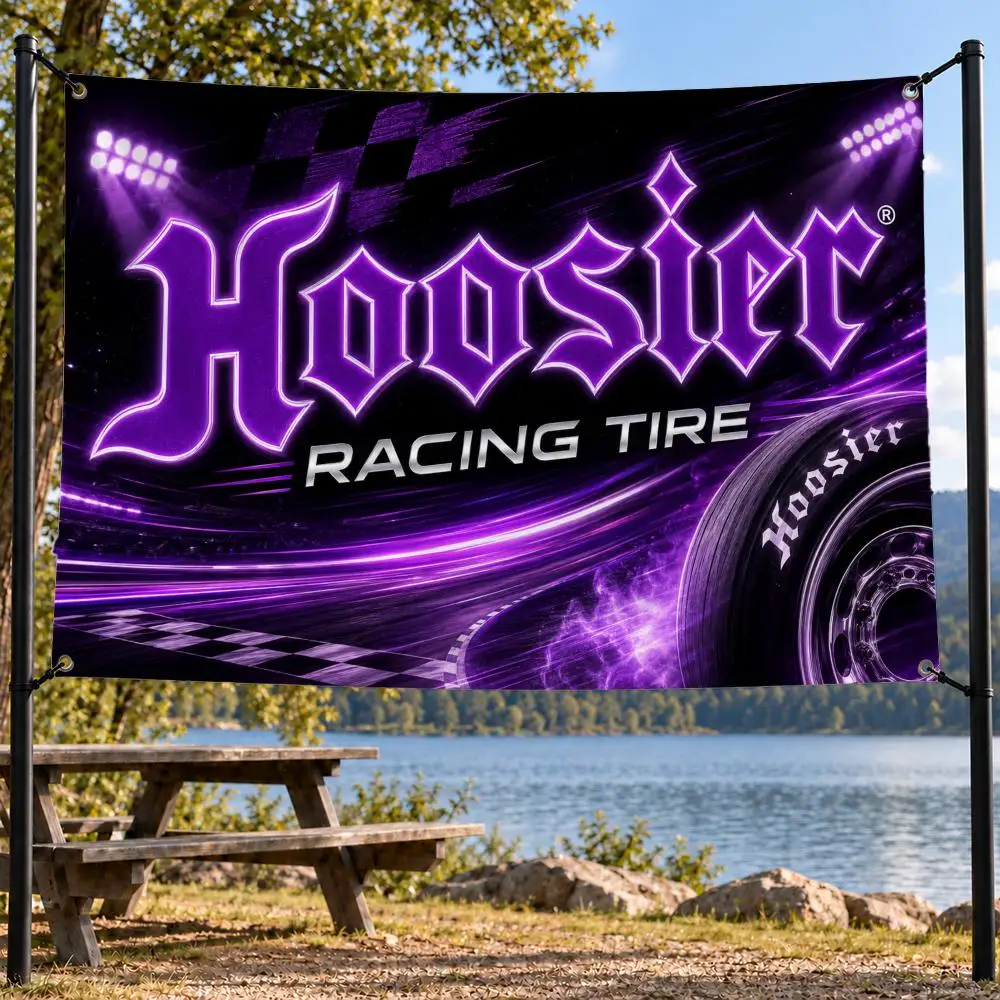 Brand Hoosier Racing Tire Flags decor flag banner,wall hanging flag,indoor outdoor wall decor,yard garden porch patio