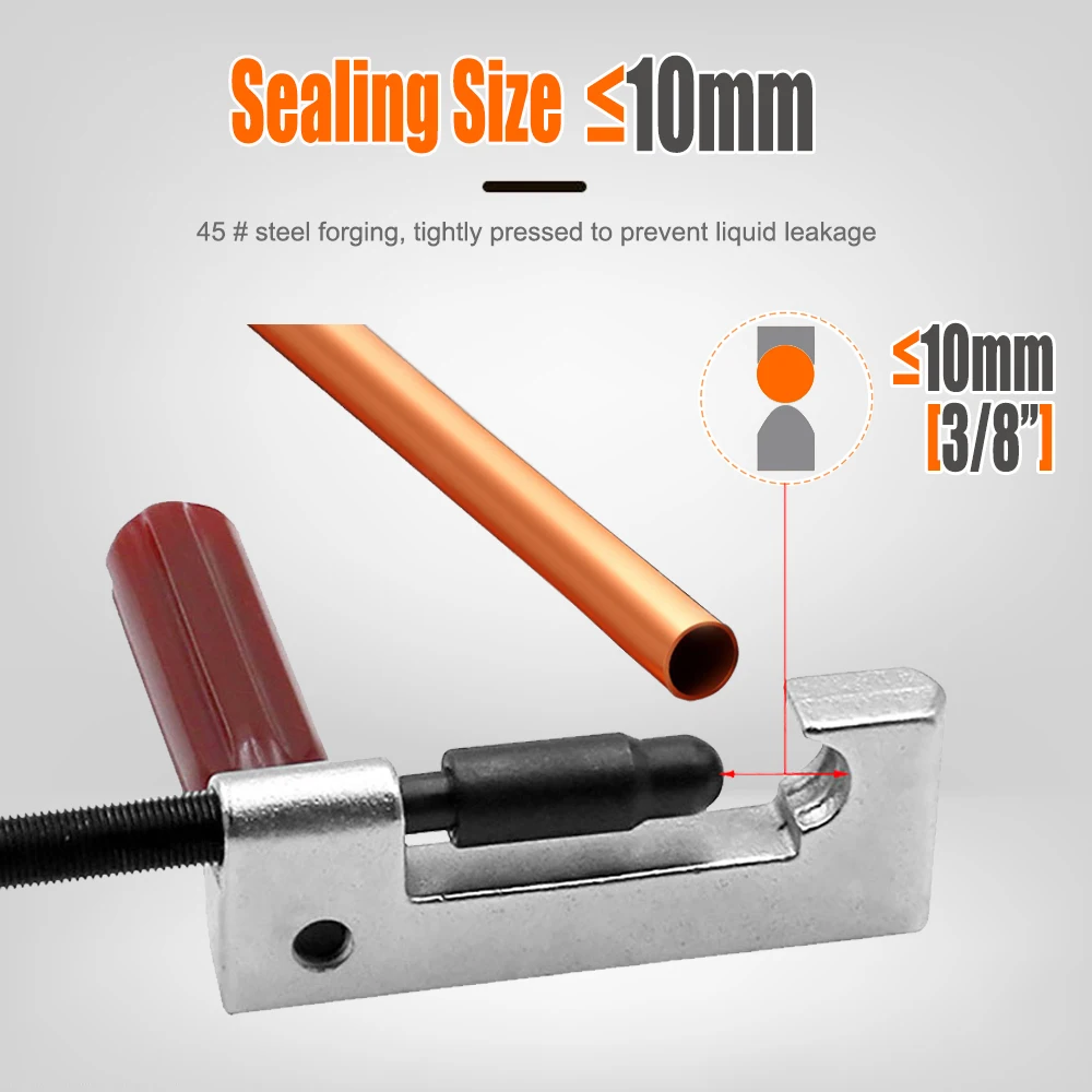 10 مللي متر مقبض دوار أنبوب النحاس ختم كماشة تستخدم لصيانة تكييف الهواء // صيانة التبريد/الاستخدام الميكانيكي