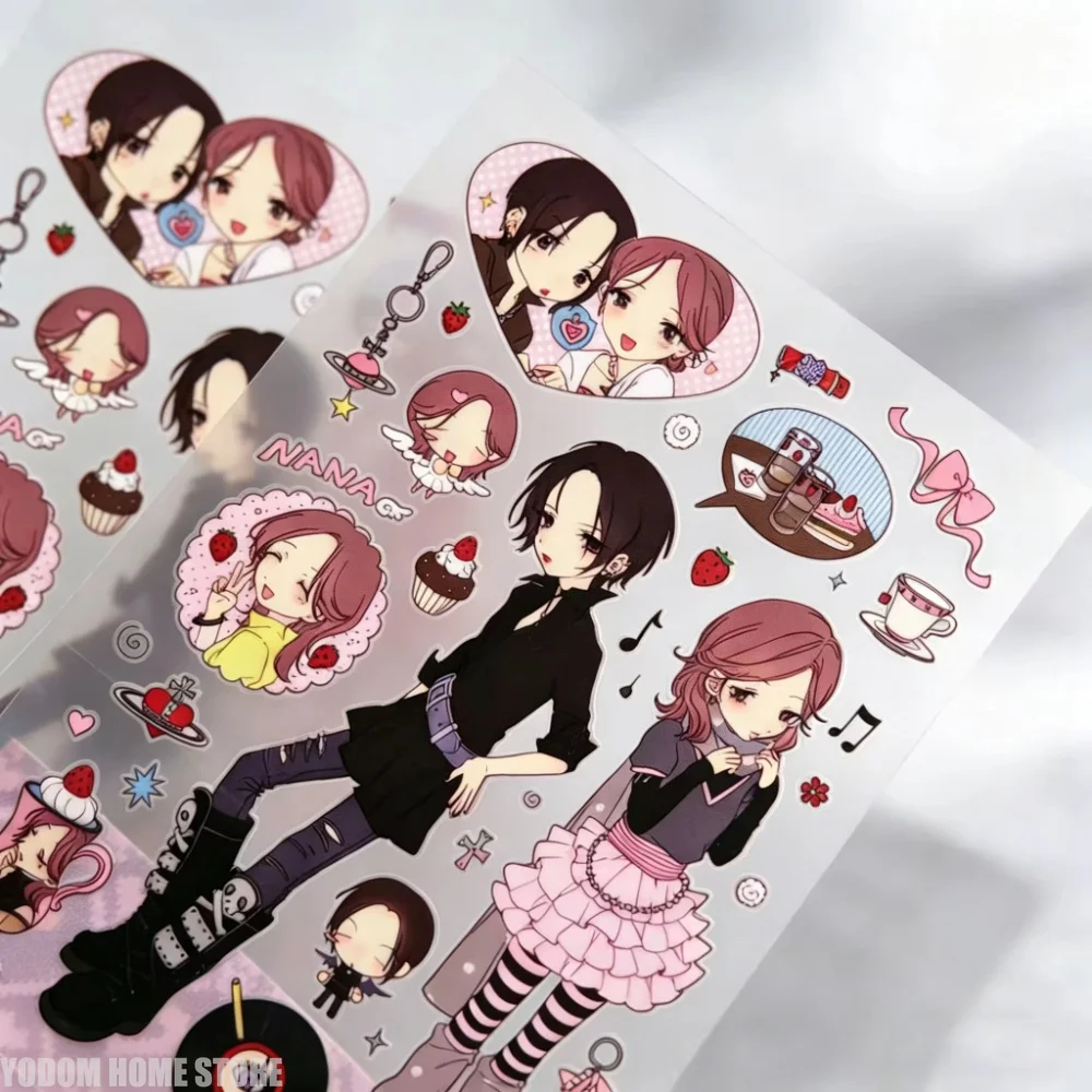 Autocollants mignons NANA de style japonais, bande dessinée 'Another Me', accessoires de journalisation DIY, autocollants de décoration style fille Ins