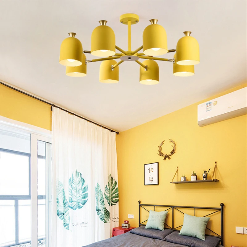 Multicolored Modern E27 bedroom bedside wall lamp living room apartment  hotel villa wrought iron interior lighting chandelier