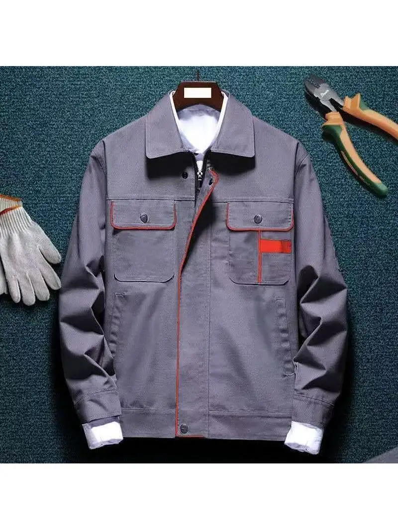 

Spring Autumn Long Sve ex Work orm Set Car Repair Workwear Dustproof Breathable Printed Labor Protection Clothing