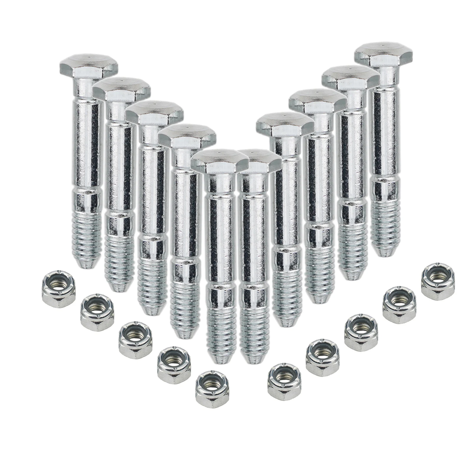 Lock Nuts Shear Pins 510015 51001500 High Quality Nuts For Ariens Set Of 10 Shear Pins ST420-ST924. Models: 828D