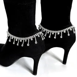 Women Luxury Rhinestone High-heeled Shoes Accessories Chain Boots Shoes Accessories Diamonds Jewellery Shoe Buckle Decoration