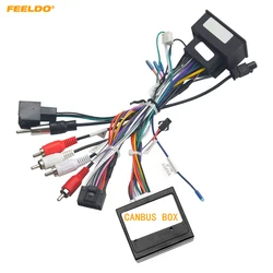 FEELDO Car Android Media Player 16Pin Power Cable Wire Harness Canbus Box For Chevrolet Trax/Cruze/Aveo/Sonic/For Buick Regal