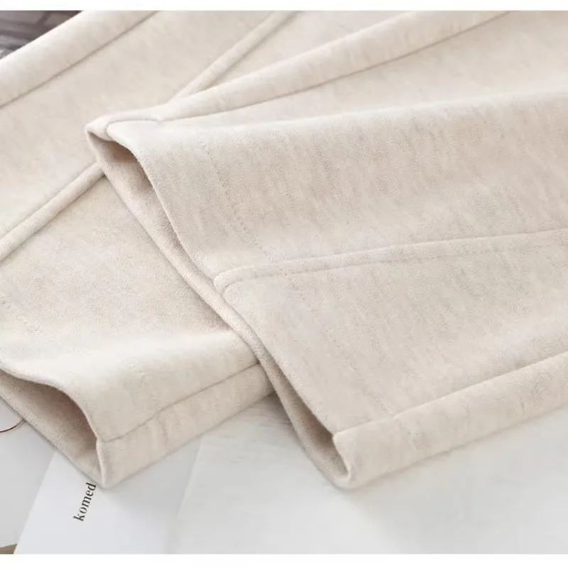 Elegante, hängende Hose mit weitem Bein und hoher Taille für Damen, einfarbig, mit Taschen, gerade Hose, bequeme, weiche Freizeithose