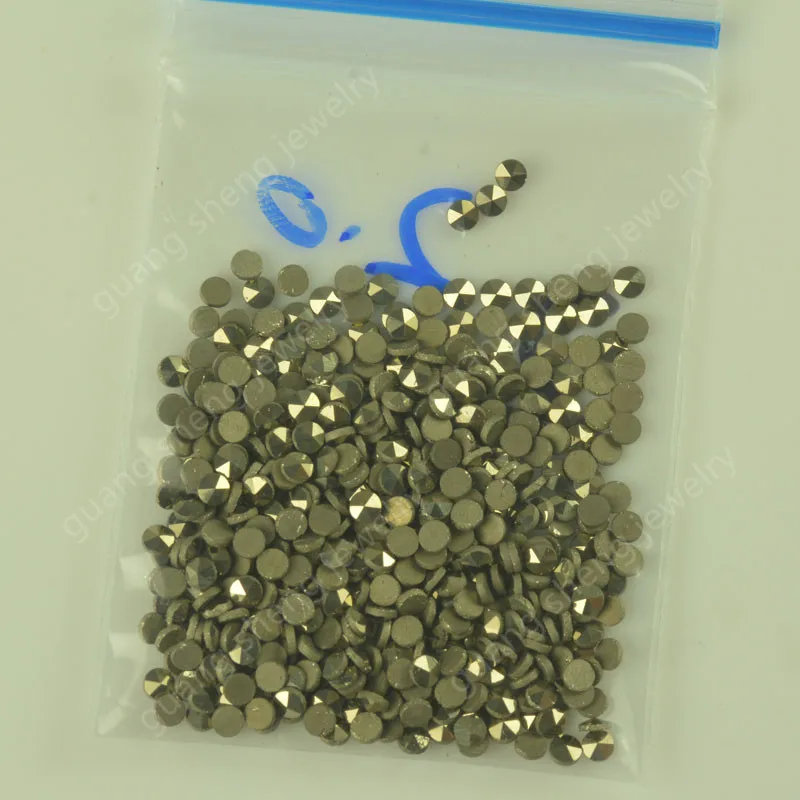 GS Sale 50pcs/lot 0.8~2.1mm Round Shape Flat Base Loose Brass Color Natural Pyrite Marcasite Stone Beads For Gemstone Fill Drill