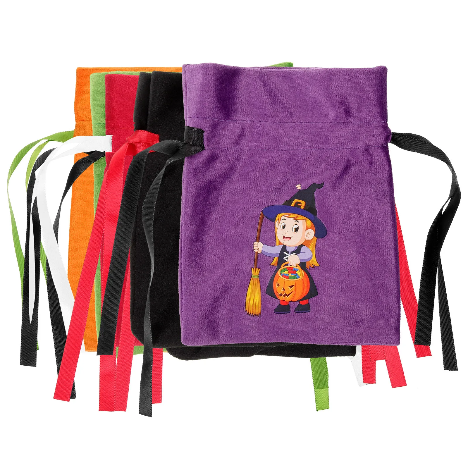 

6Pcs Halloween Drawstring Candy Bags Reusable Gift Pouch Party Treats Goodies Storage Candy Bags for Halloween