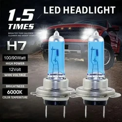 2pcs H7 100W 12V 55W fendinebbia bianchi Super luminosi lampadina alogena fari per auto ad alta potenza lampada parcheggio sorgente luminosa per auto