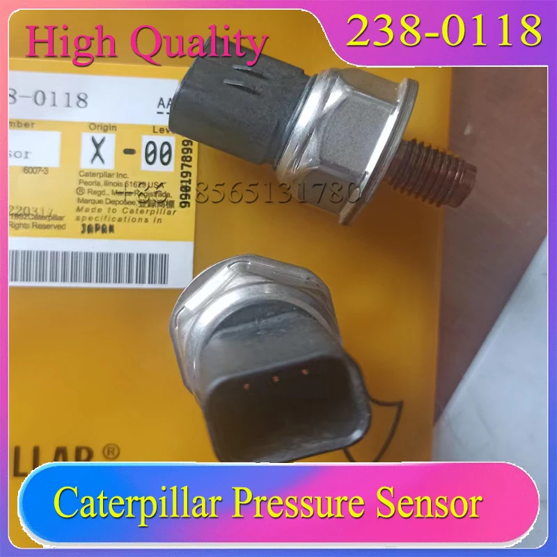 High Quality 238-0118 2380118 Pressure Sensor For Caterpillar 312D 313D 319D 320D C4.2 C6.4 3066  Fuel Rail Sensor