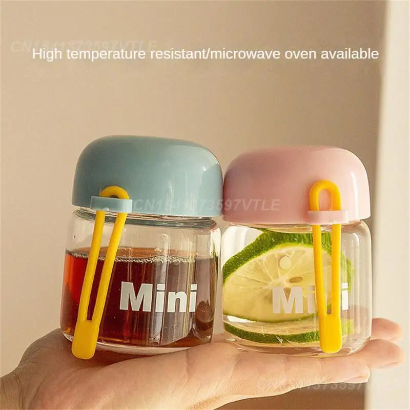 Net Red Cup Safe Environmental Protection Small Carafe With Shoulder Strap Glass Popular Water Cup Lovely Reusable Yogurt Cup