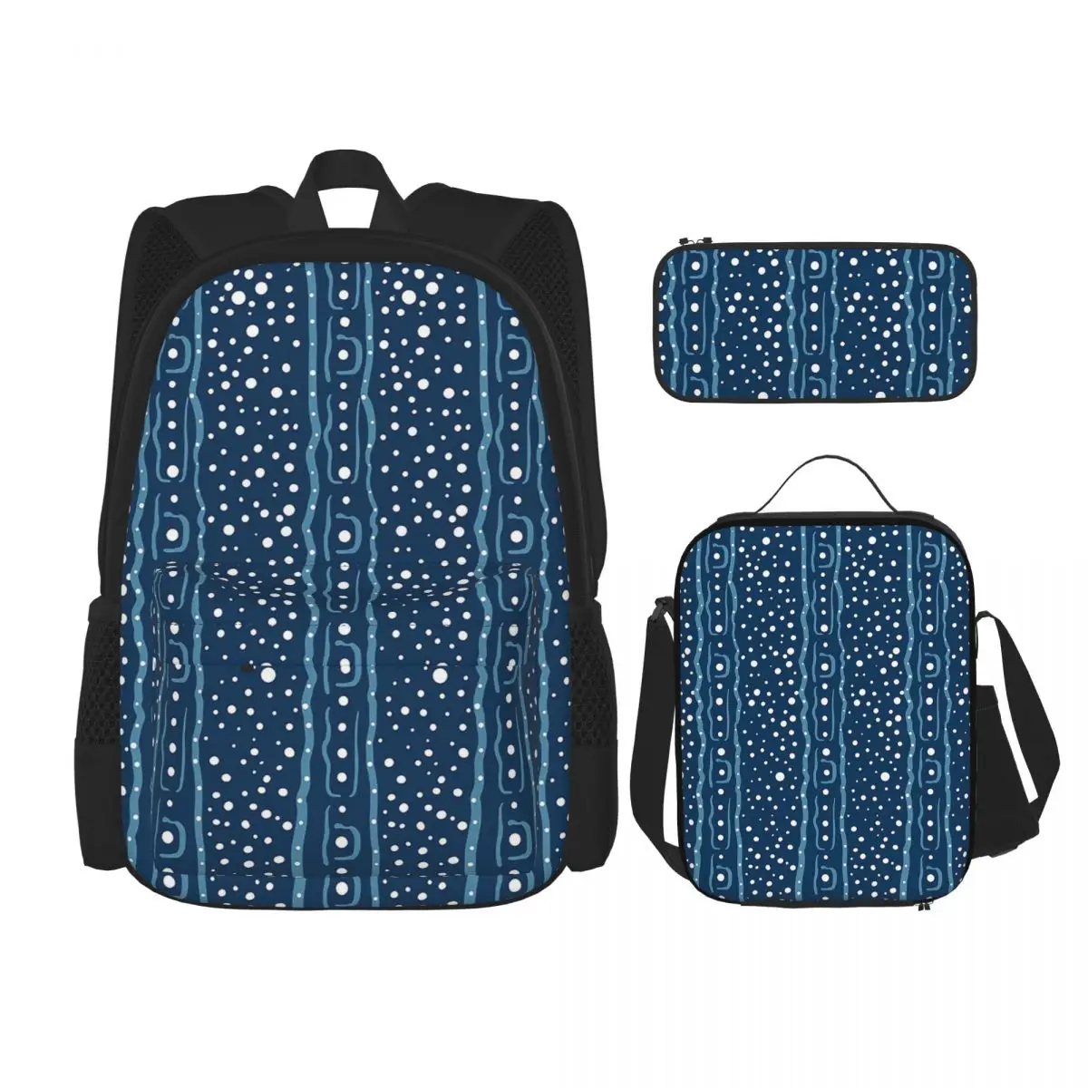 

Whale Shark Pattern Backpacks Boys Girls Bookbag Children School Bags Kids Rucksack Lunch Bag Pen Bag Three-Piece Set