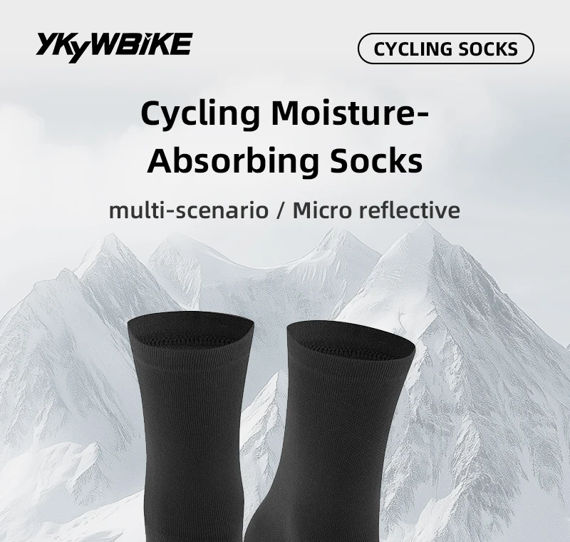 YKYWBIKE Rennradsocken Outdoor Fahrrad Rennrad Laufsportsocken Atmungsaktive Feuchtigkeitsabsorbierende Socken Unisex 14 Farben – Detail 2