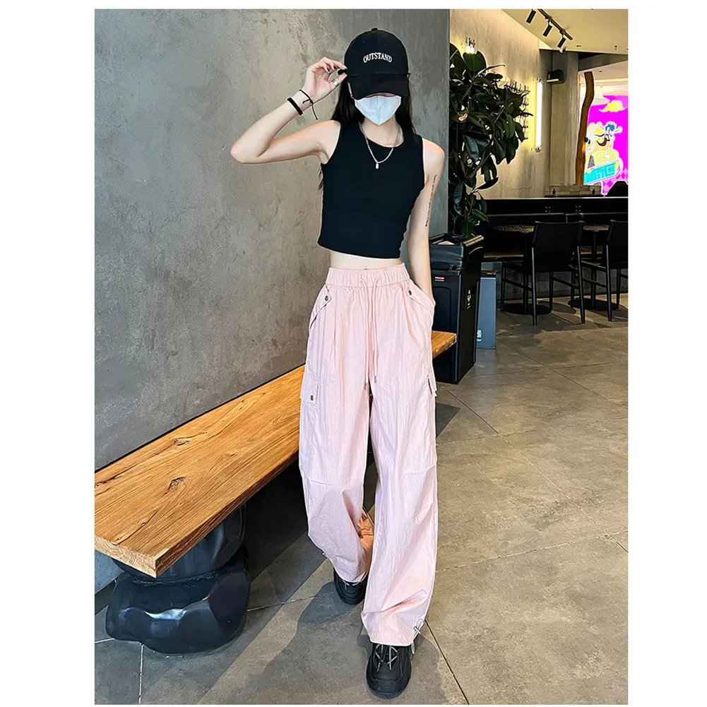 Casual Bottoms Cargo Overalls Solid Pattern Suitable For All Seasons Vacation And Daily Use Trousers For Women
