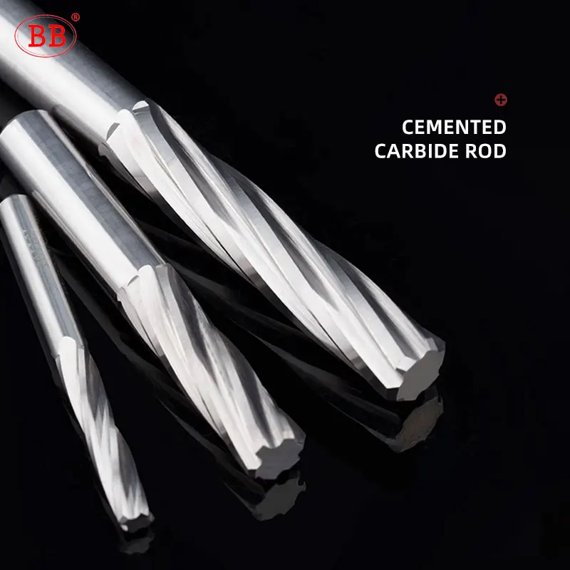 BB-Hartmetall-Maschinenreibahle 1,9–3,82 Zwei Dezimalstellen, Spiralflöte, unbeschichtete Toleranz, Spannfutter, Metallschneider, CNC