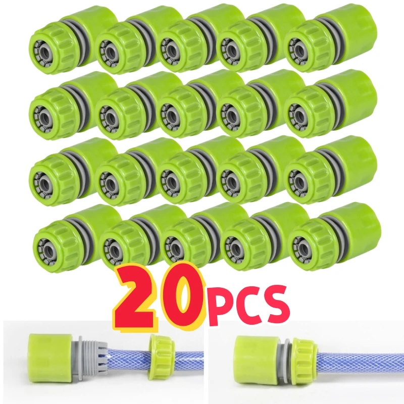 2-20PCS 1/2 Inch Garden Hose Adapter Hose Quick Connector Quick Connect Adapter Hose Extension Repair Accessory Watering Tool