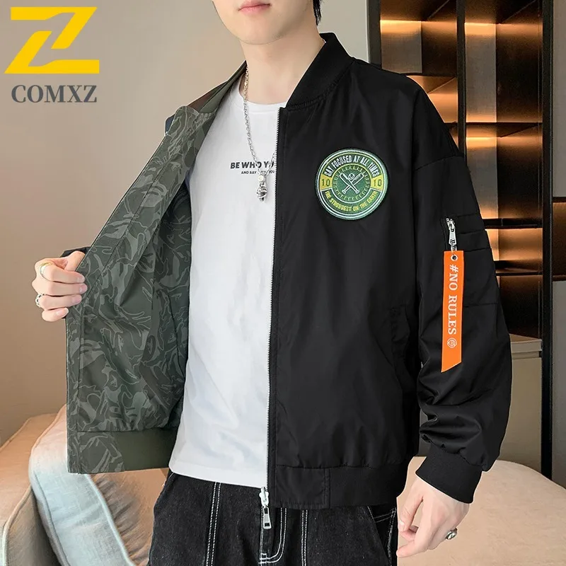 

COMXZ New Chaqueta Personalized Badge Windproof Outdoor Running Fly Fishing Hunting Lightweight Outerwear Men Clothing Jacket