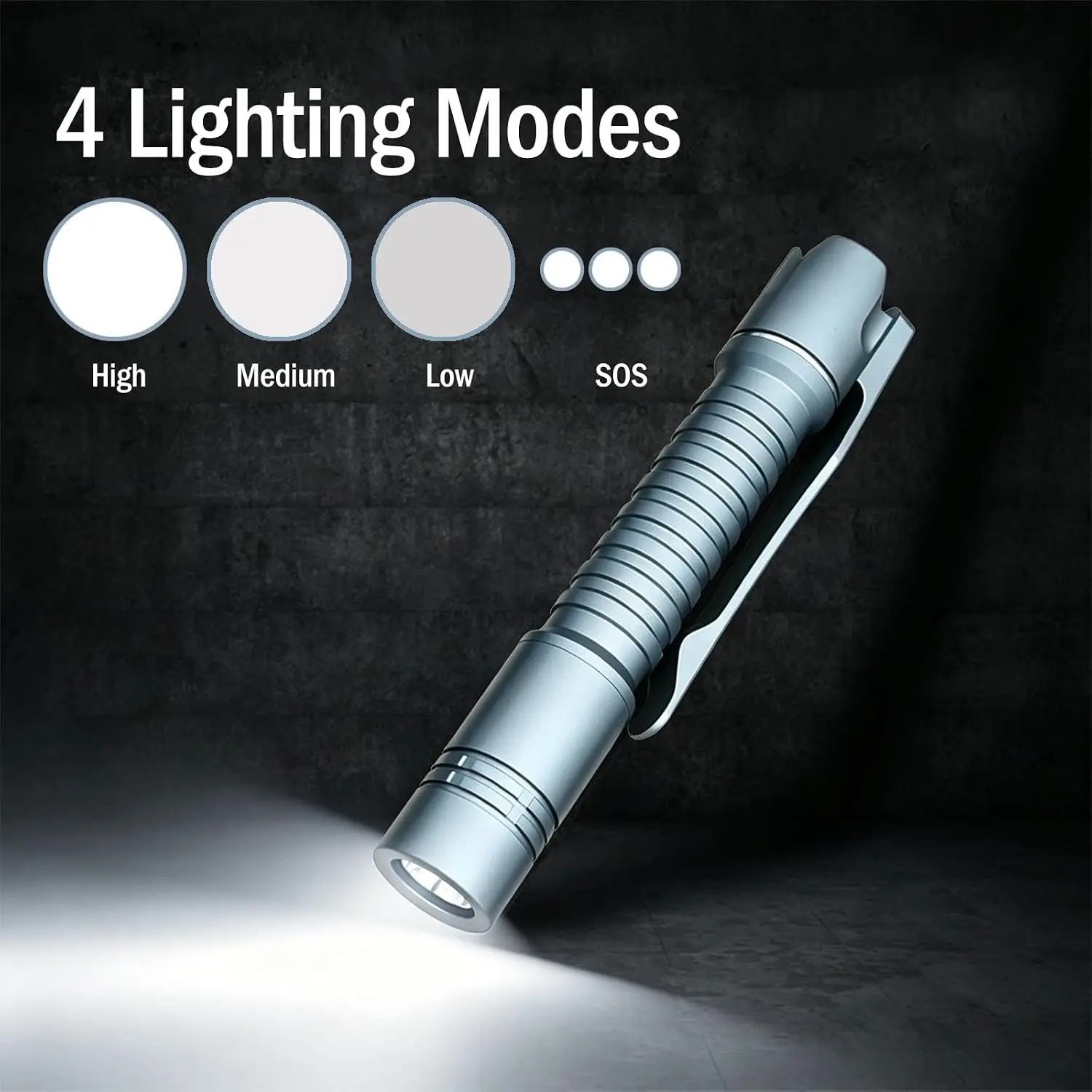ReyLight Pineapple Mini MK3 Ti Flashlight Nichia 519A 4000K High CRI LED Slim Pocket EDC Torch IP68 Waterproof Titanium Flashlight