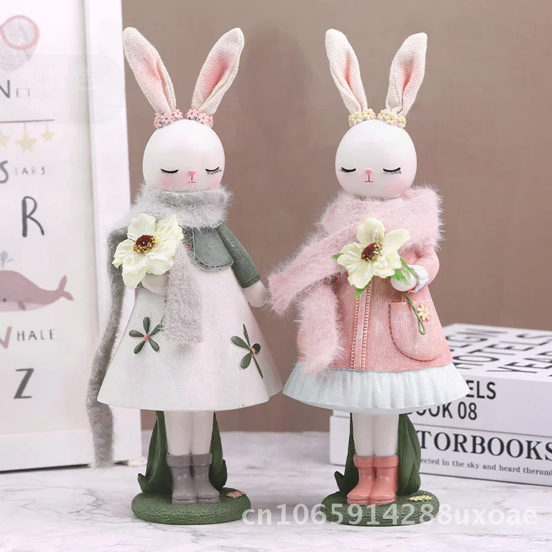 

Year of the Rabbit Resin Crafts Rabbit Ornaments for Cake Baking Decorations Home Decor Wholesale Gift Small Medium Large Sizes