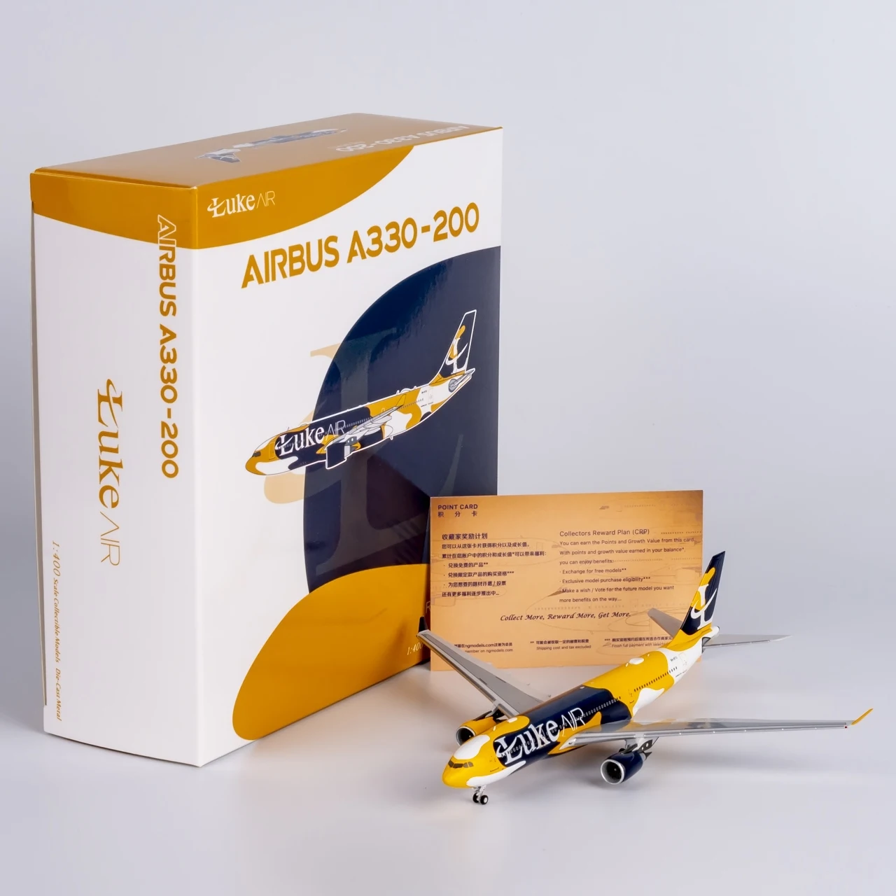 

61097 Alloy Collectible Plane Gift NG Model 1:400 Luke Air Airbus A330-200 Diecast Aircraft Jet Model 9H-RTU & Point Card
